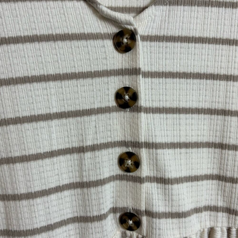 TORRID V-NECK BUTTON DETAIL STRIPED PLUS SIZE WOMEN BLOUSE SIZE 3X - Picture 4 of 7